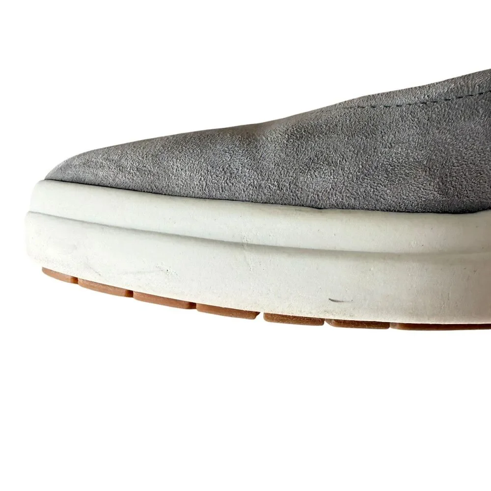 Naturalizer Platform Wedges Pump Size 7.5W  Slip On Gray Leather Suede Heels